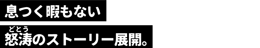 息つく暇もない怒涛のストーリー展開。